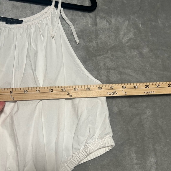 J Crew Harbor Side Cutout Maxi Dress Women’s XL White Tie Strap Pockets - Picture 8 of 9